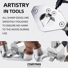 Cowryman 042 L-shaped blade router plane application